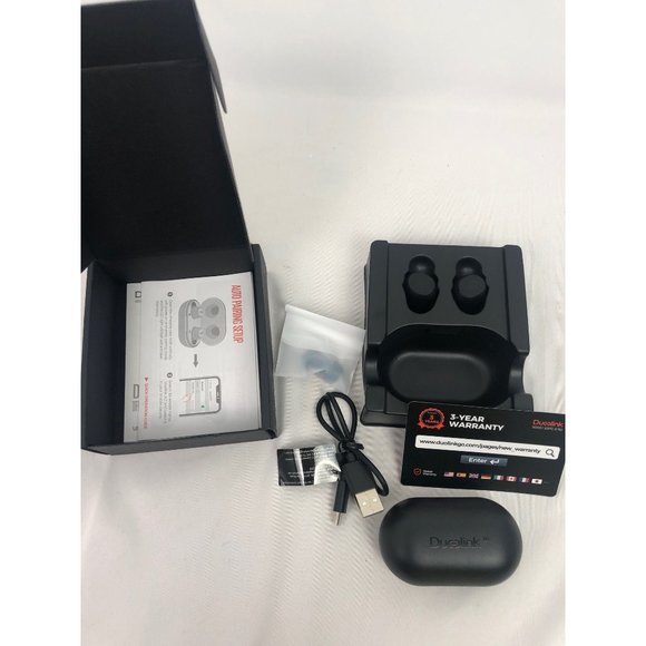 DUOLINK X2 TRUE WIRELESS EARBUDS BLACK NIB - Picture 8 of 8